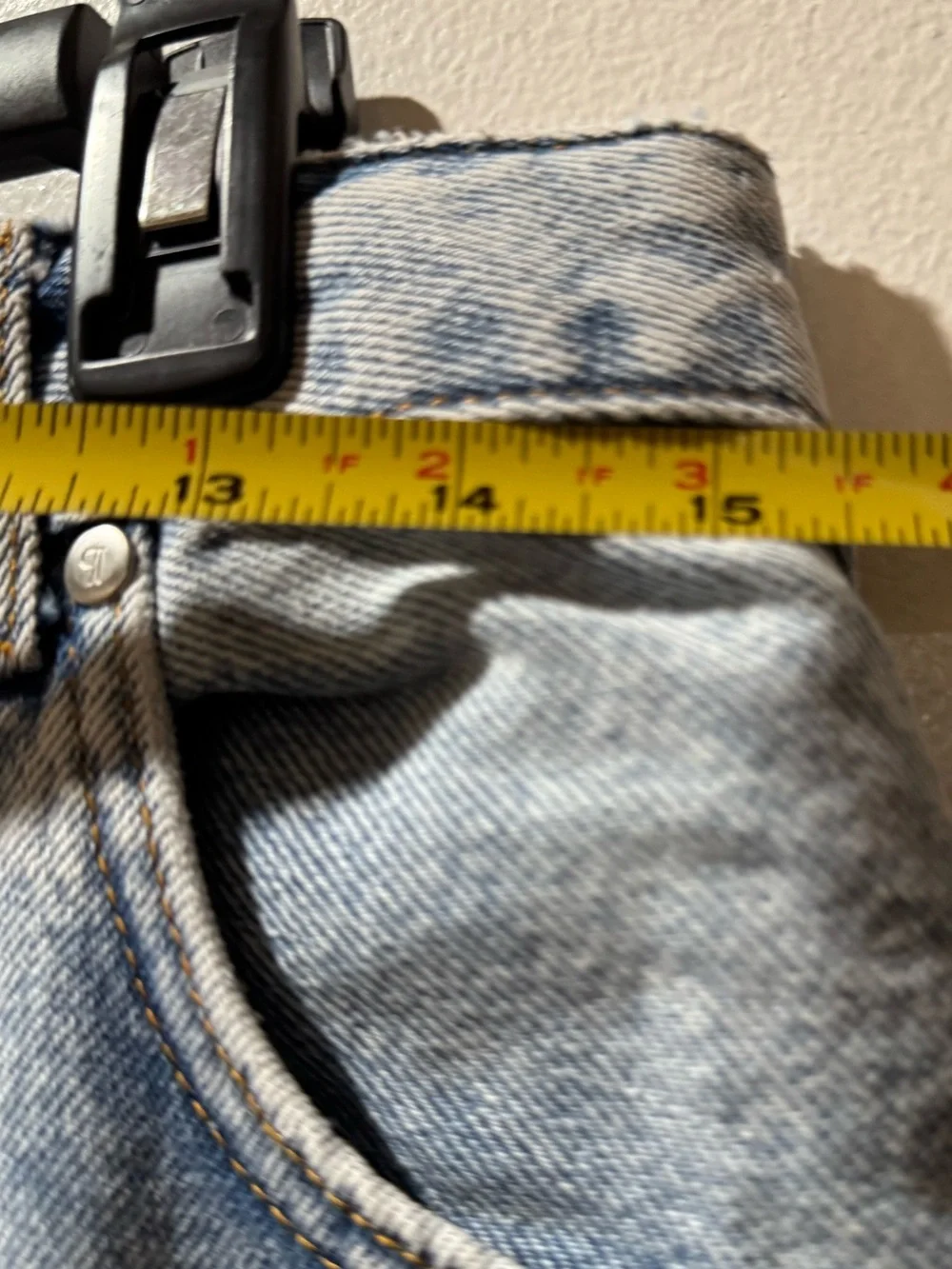 Pilcro Light Blue Denim Piece with Black Stitching Accent